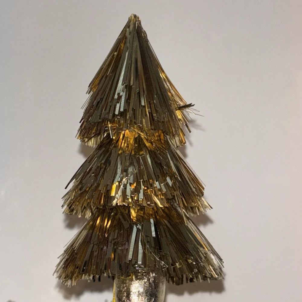 Gold Tinsel Tree Picks Set of 18 Gold Christmas Trees Pics Gold Tinsel Floral